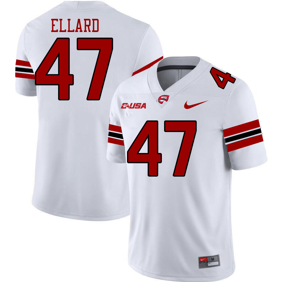 Western Kentucky Hilltoppers #47 Tom Ellard College Football Jerseys Stitched Sale-White